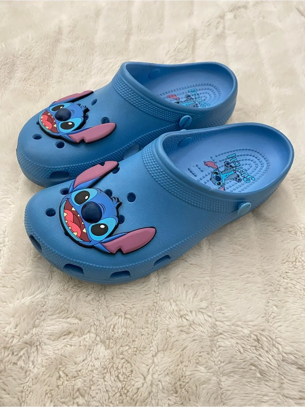CROCS Light Blue Stitch Clog Men Size 9 Woman 11